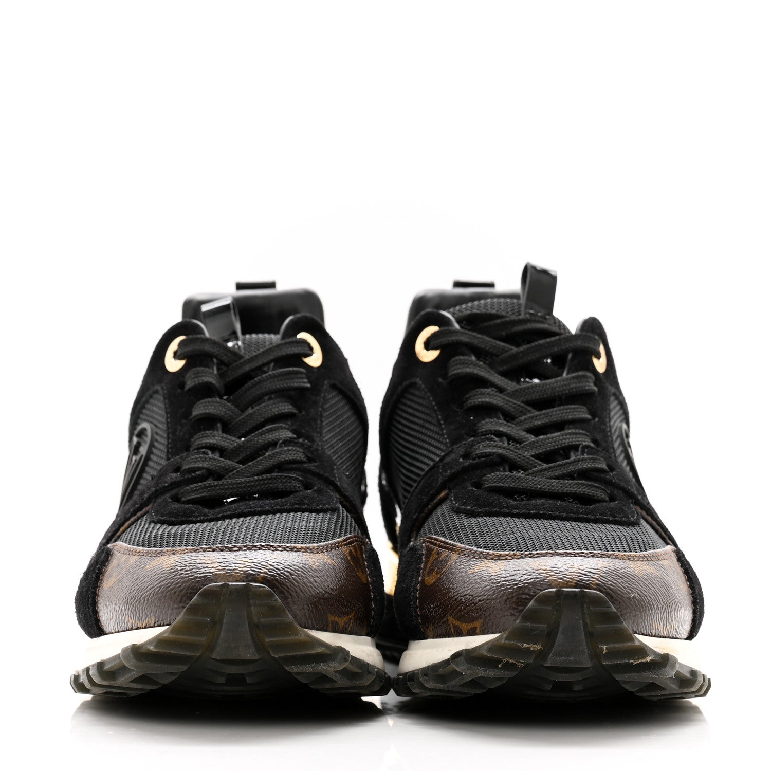 Louis Vuitton Suede Monogram Run Away Sneakers 39 Black 2 of 11