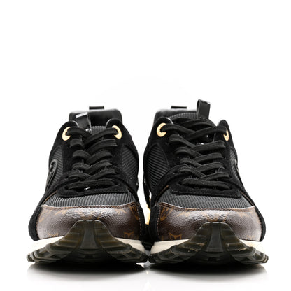 Louis Vuitton Suede Monogram Run Away Sneakers 39 Black 2 of 11