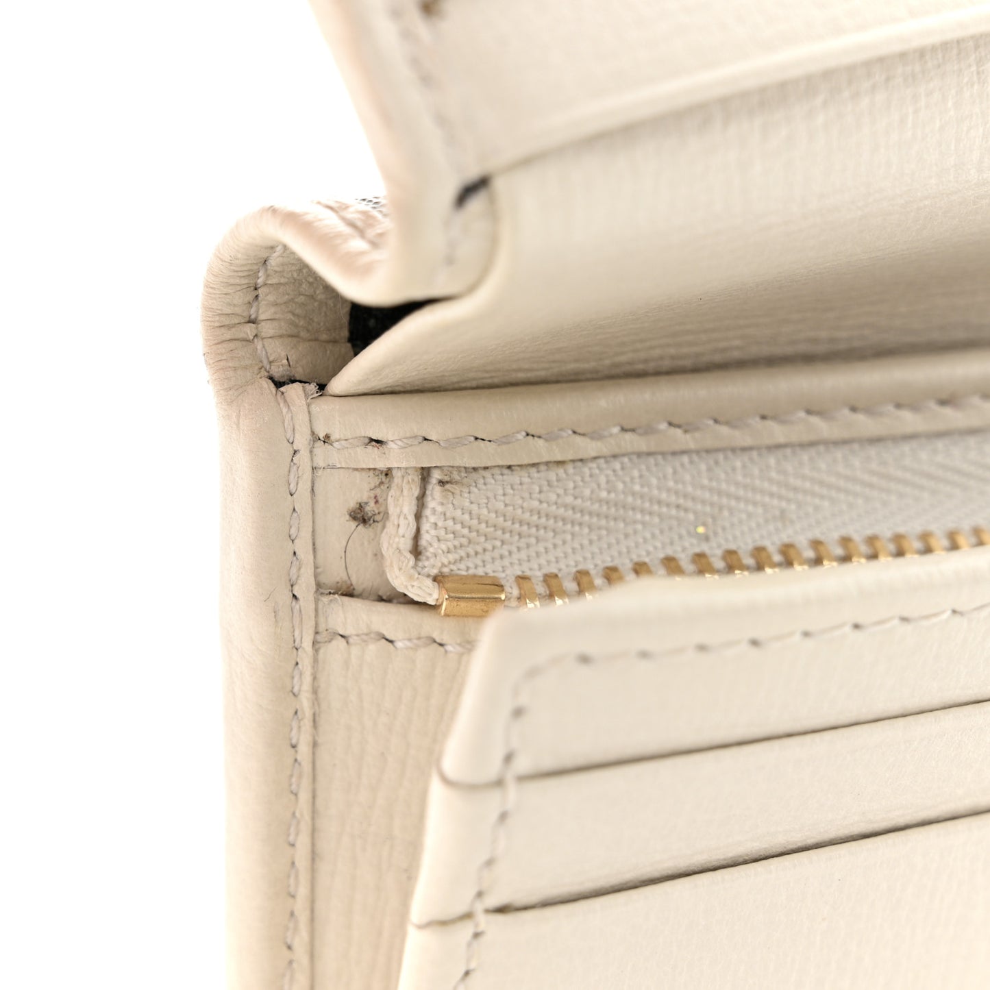 GG Supreme Monogram Azalea Calfskin Horsebit 1955 Card Case Wallet Beige Ebony Mystic White