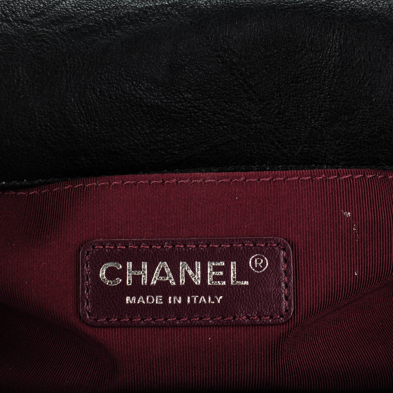 Chanel Crumpled Lambskin Medium Studded Boy Flap Black 6 of 7