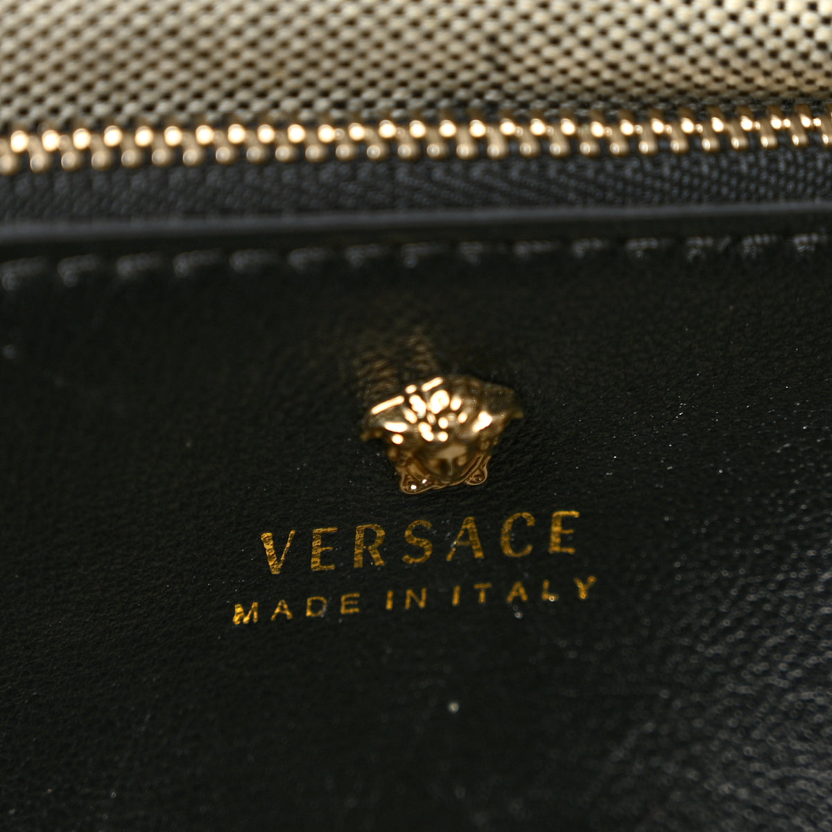 Versace Calfskin Flower Embroidered Medium Palazzo Empire Bag Black Multicolor 6 of 14