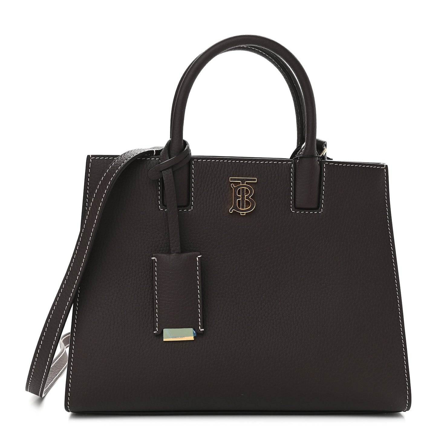 Calfskin Mini Frances Tote Dark Clay Brown