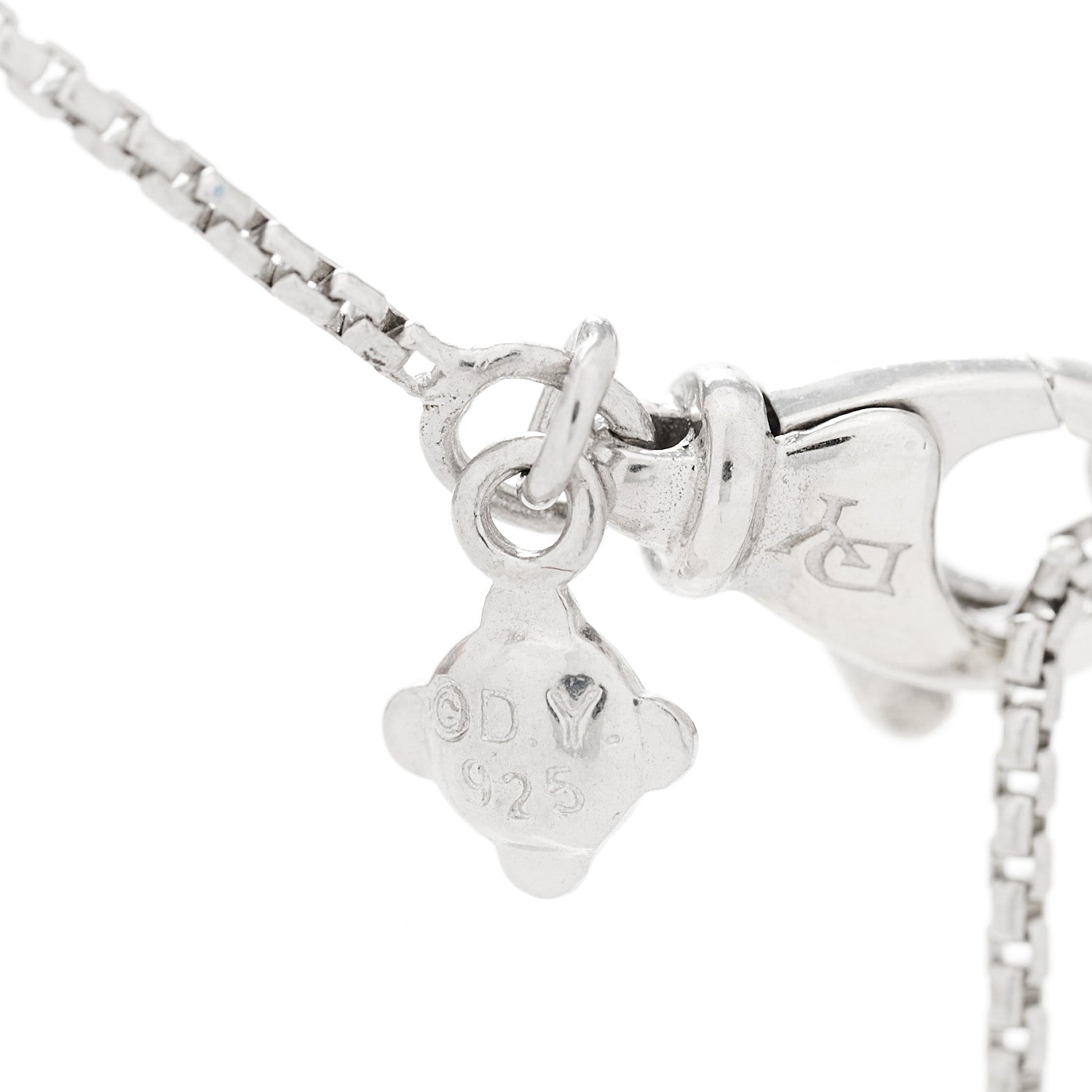 David Yurman Sterling Silver Diamond 20mm Infinity Pendant Necklace 5 of 5