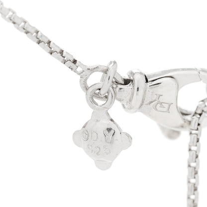 David Yurman Sterling Silver Diamond 20mm Infinity Pendant Necklace 5 of 5