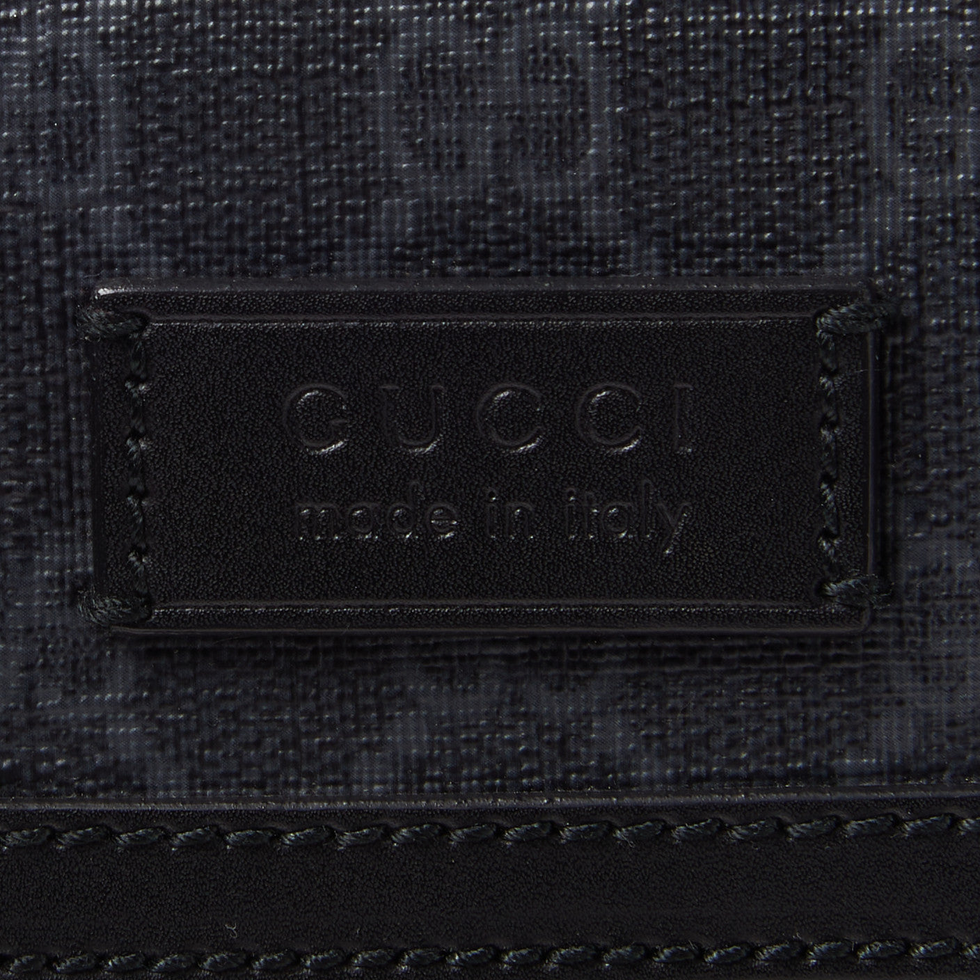 GG Supreme Monogram Web Small Flat Messenger Bag Black Grey