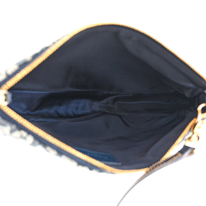 Christian Dior Monogram Mini Saddle Pochette Navy 5 of 11
