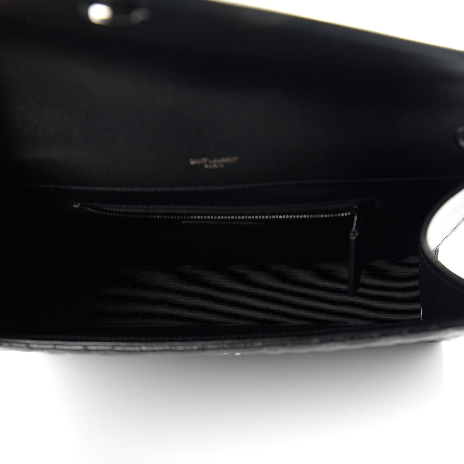 Saint Laurent Grain De Poudre Textured Mixed Matelasse Large Triquilt Monogram Monochrome Satchel Black 5 of 10