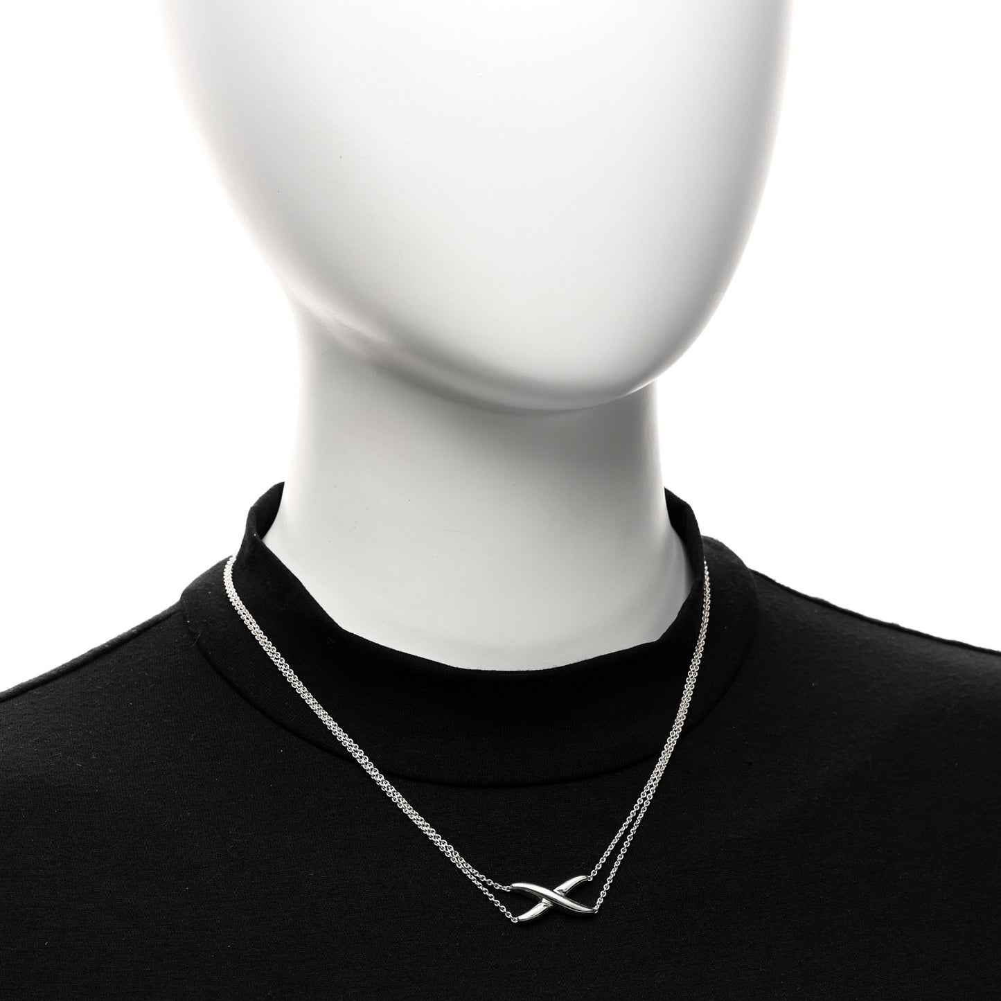 Sterling Silver Paloma Picasso Double Chain X Pendant Necklace