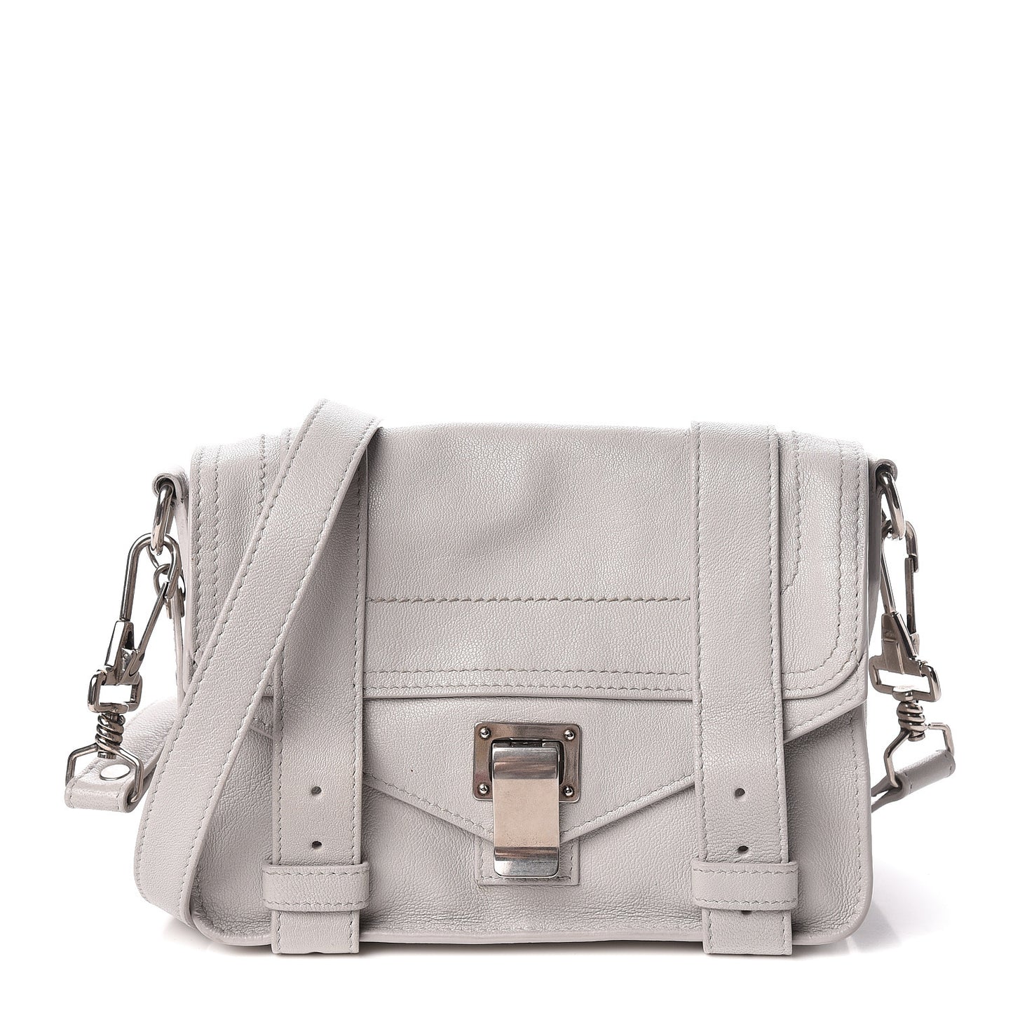 Lambskin PS1 Mini Pouch Messenger Bag Grey