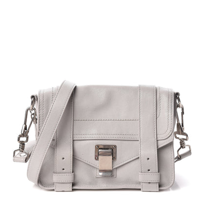 Proenza Schouler Lambskin PS1 Mini Pouch Messenger Bag Grey 1 of 11