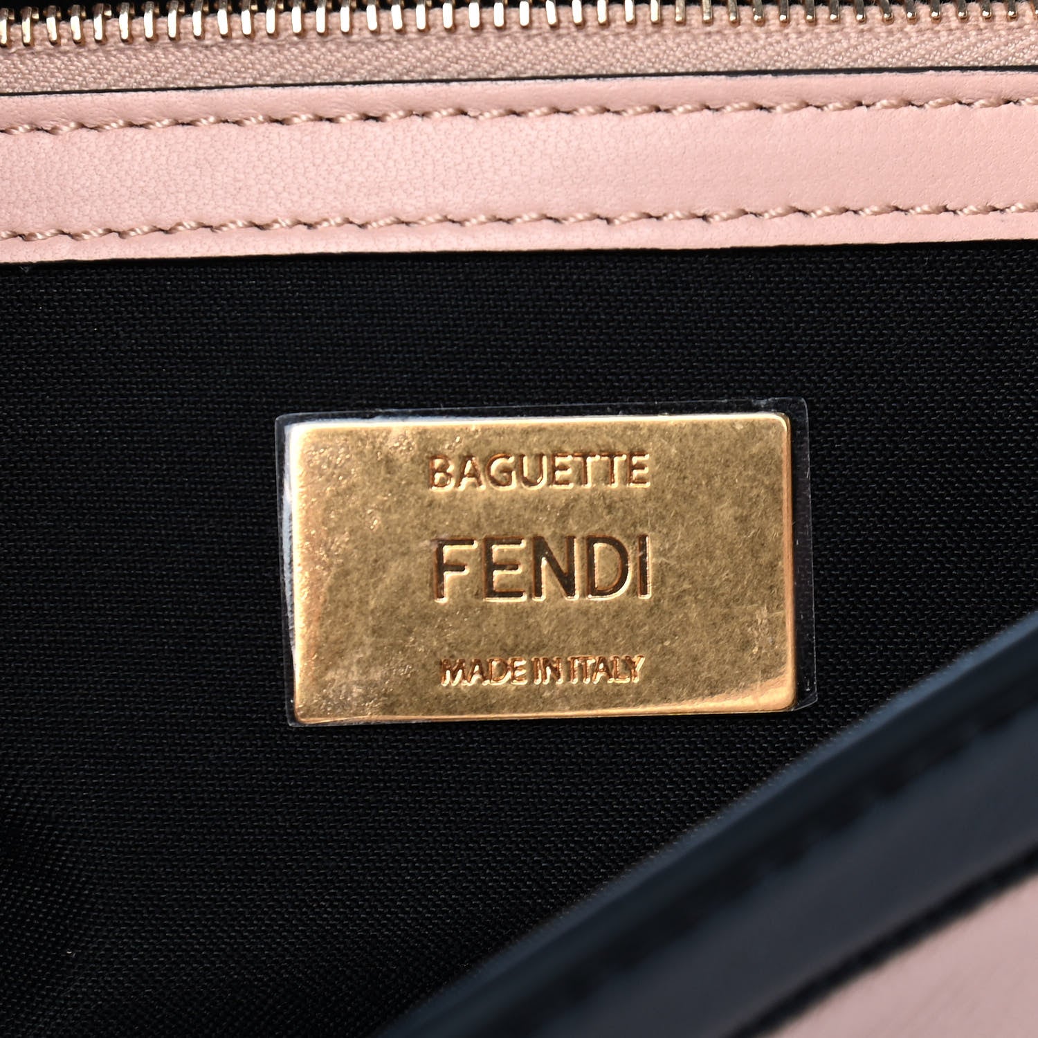 Fendi Nappa Apolo Bi-Color Chain Baguette Rosa Quarzo Black 6 of 9