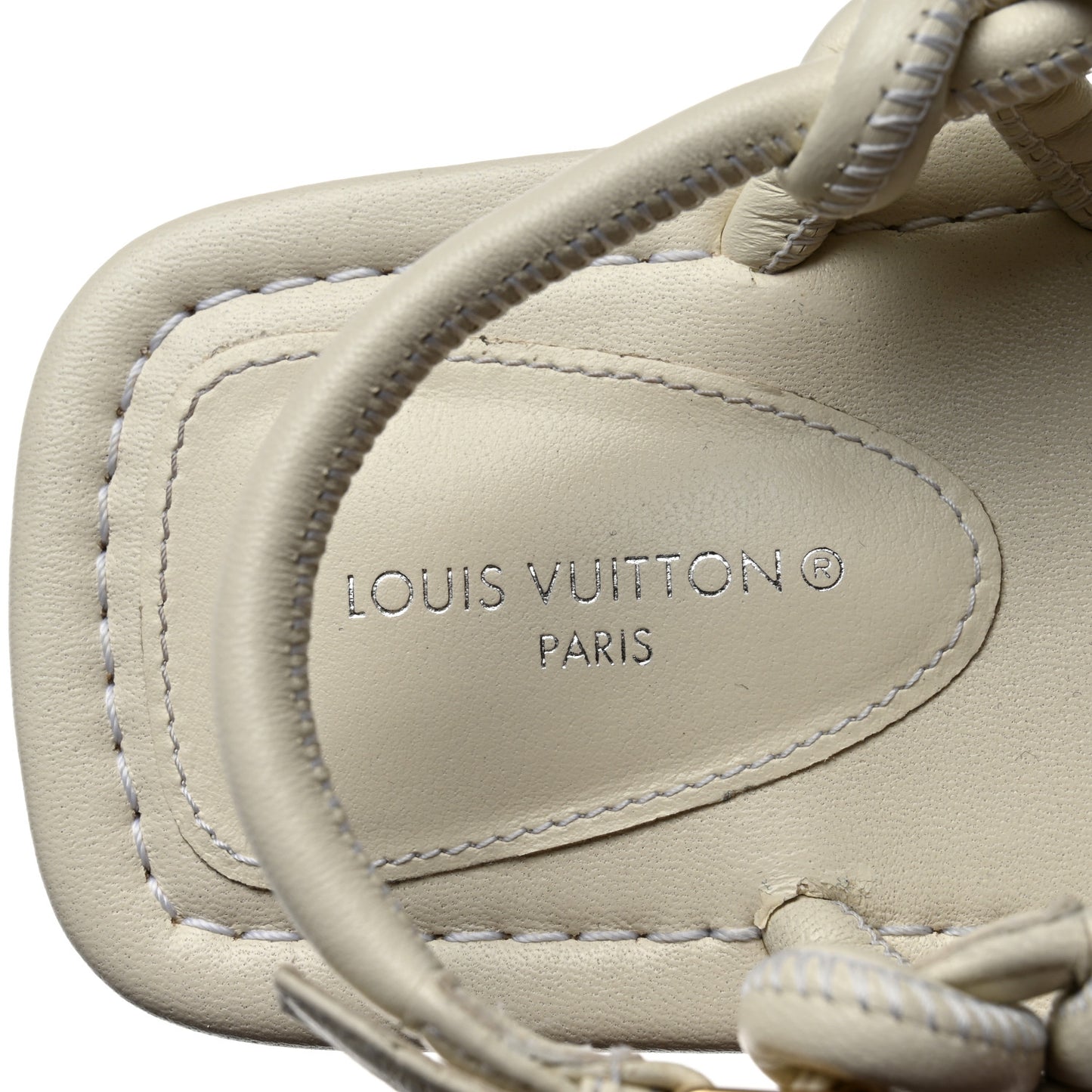 Lambskin Nova Flat Sandals 38 White