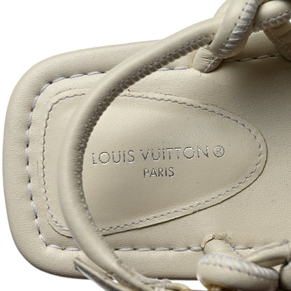 Louis Vuitton Lambskin Nova Flat Sandals 38 White 5 of 7
