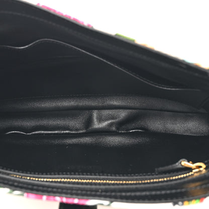 Gucci X BALENCIAGA Canvas Boarded Pluton Calfskin Flora Logo Print Small Jackie 1961 Hobo White Multicolor Black 5 of 10