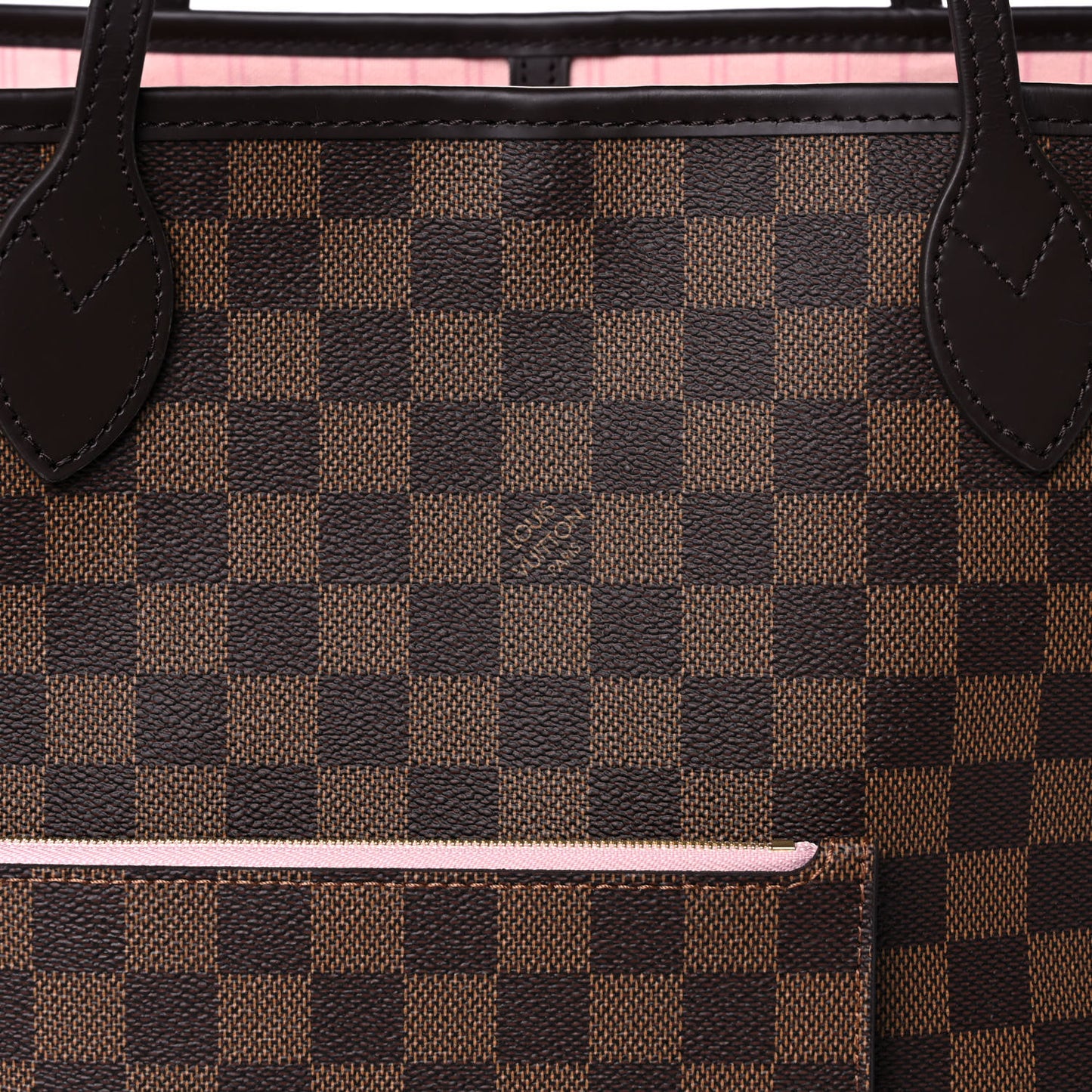 Damier Ebene Neo Neverfull MM Rose Ballerine