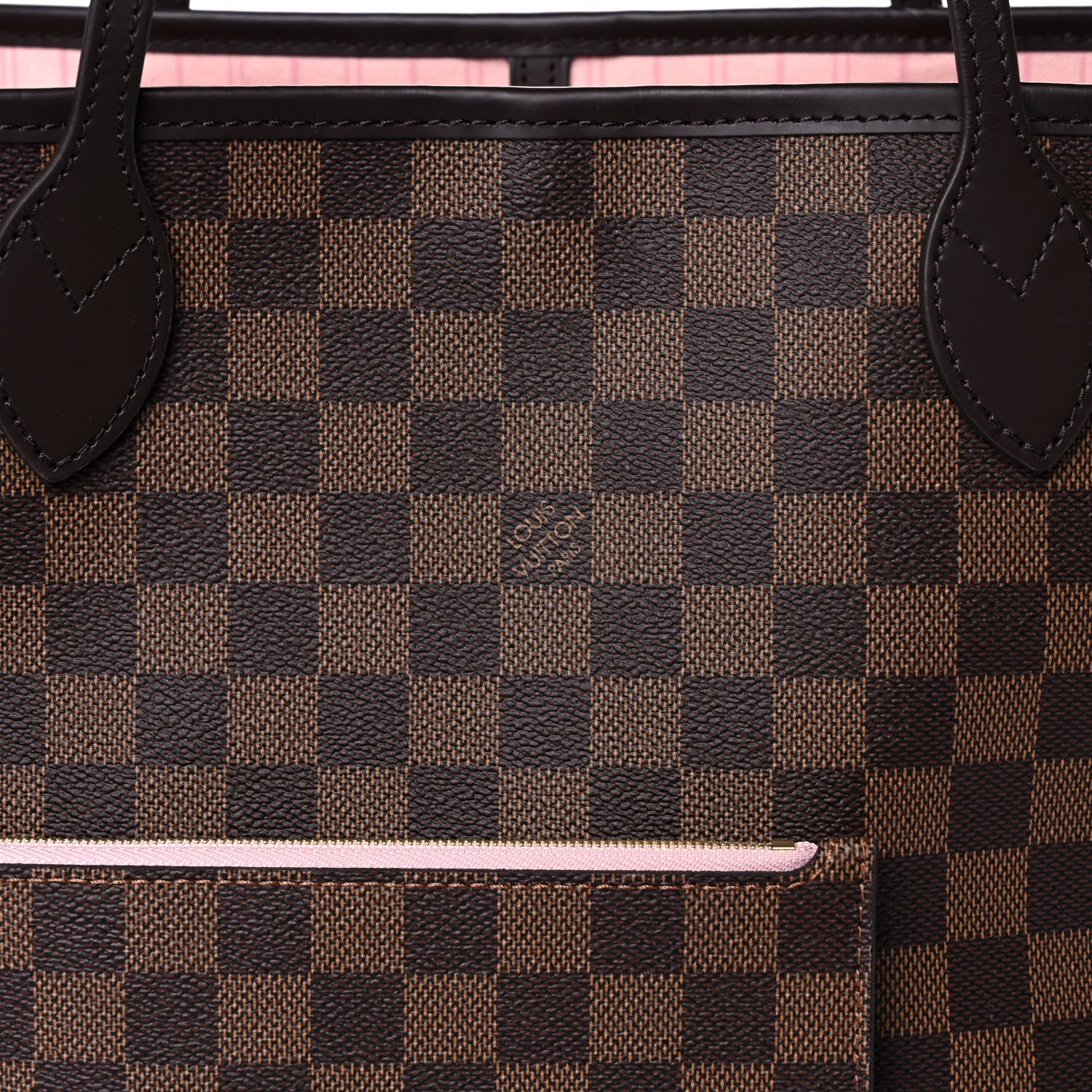 Louis Vuitton Damier Ebene Neo Neverfull MM Rose Ballerine 8 of 11