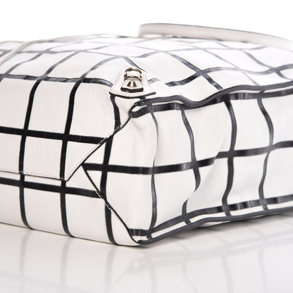 Balenciaga Agneau Papier Ledger Tote White Black 10 of 13
