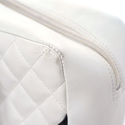 Chanel Calfskin Quilted Large Cambon Bowler White Black 11 of 24