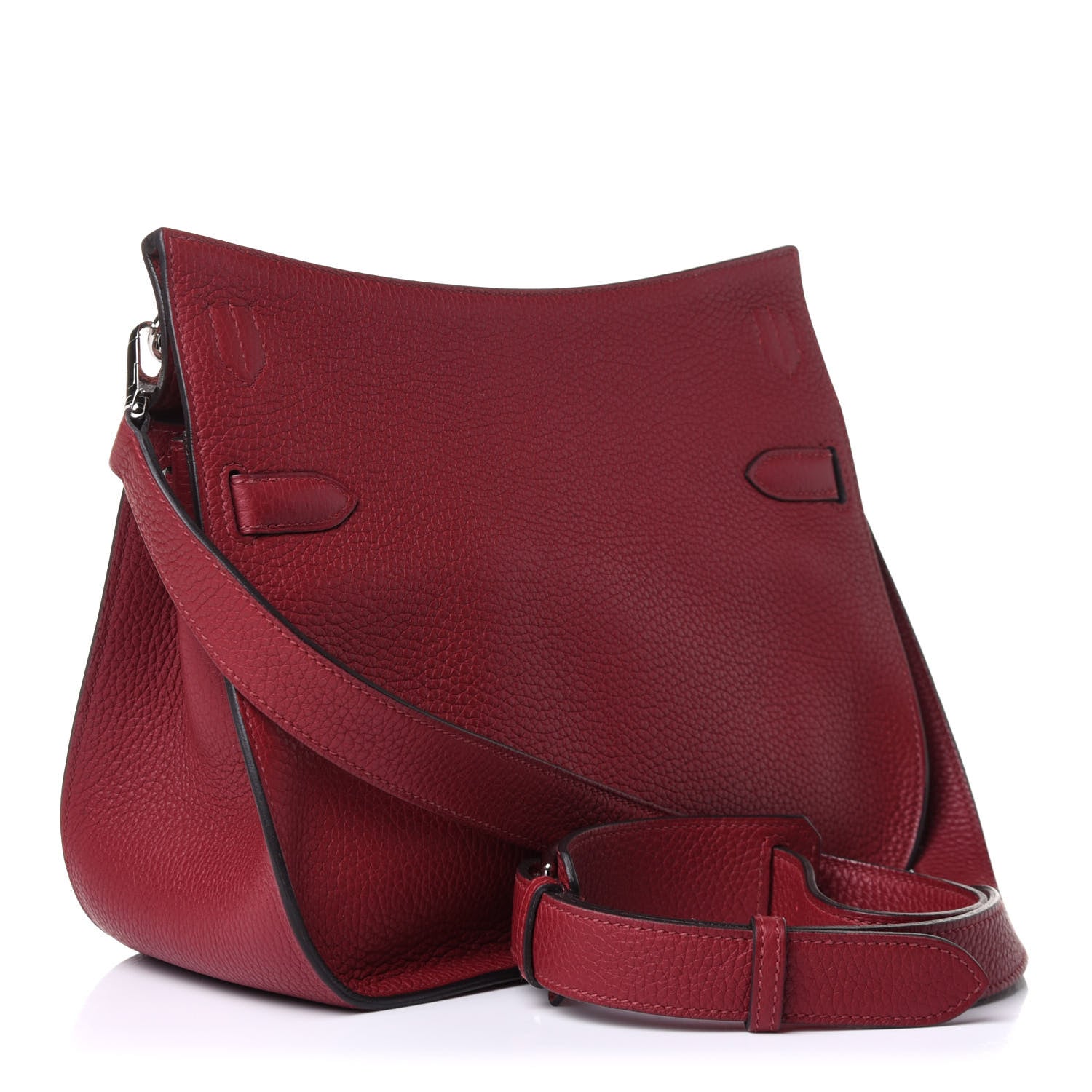 Hermes Taurillon Clemence Jypsiere 28 Rouge Grenat 2 of 14