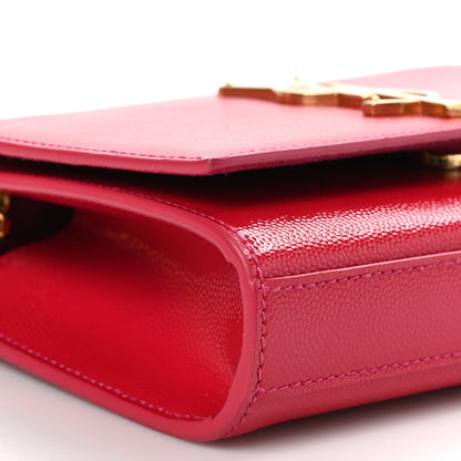 Saint Laurent Grain De Poudre Small Monogram Kate Satchel Lipstick Fuchsia 9 of 11