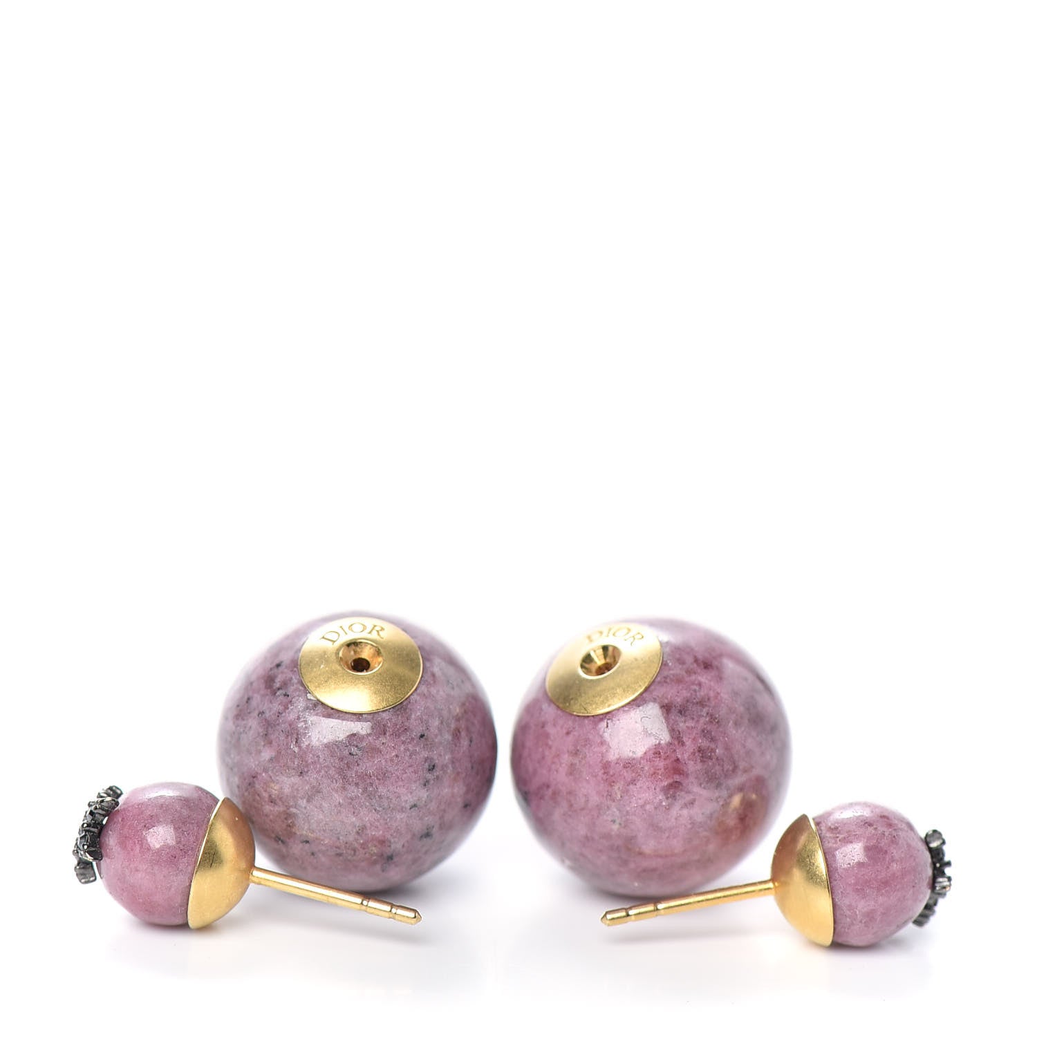 Christian Dior Crystal Star Mise En Dior Tribal Earrings Purple 3 of 4