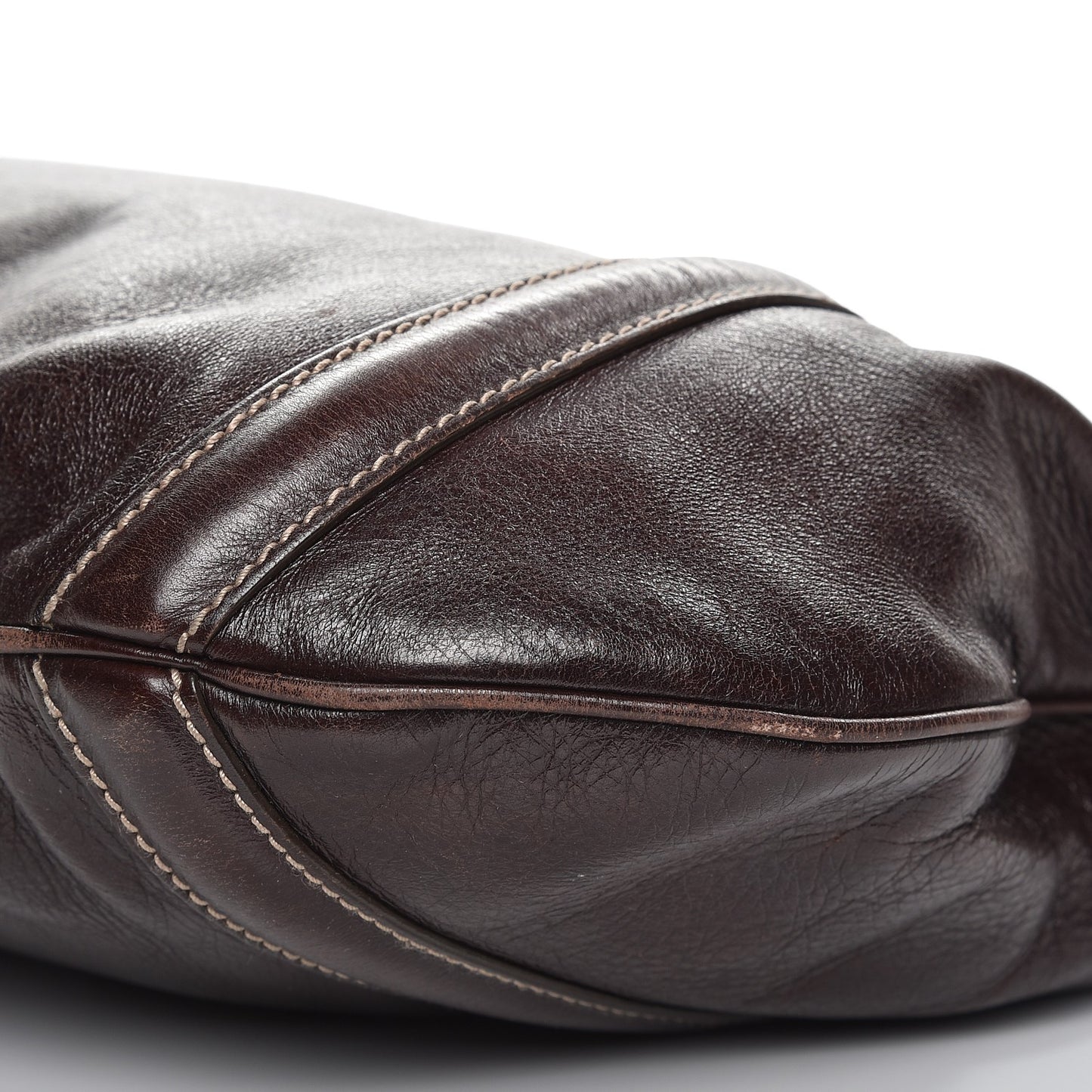 Calfskin Medium Britt Bag Dark Brown