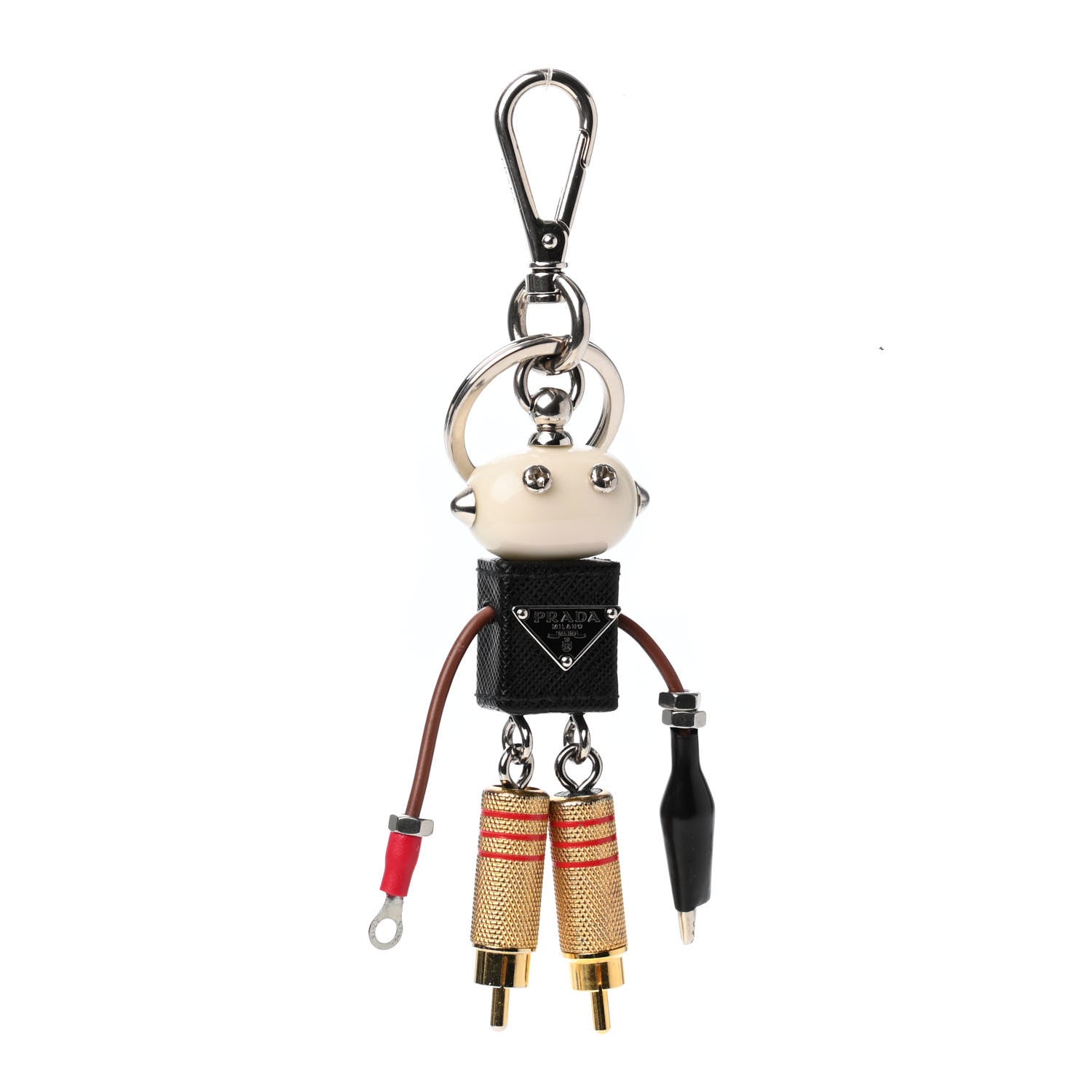 Prada Saffiano Edward Robot Trick Keychain 1 of 2