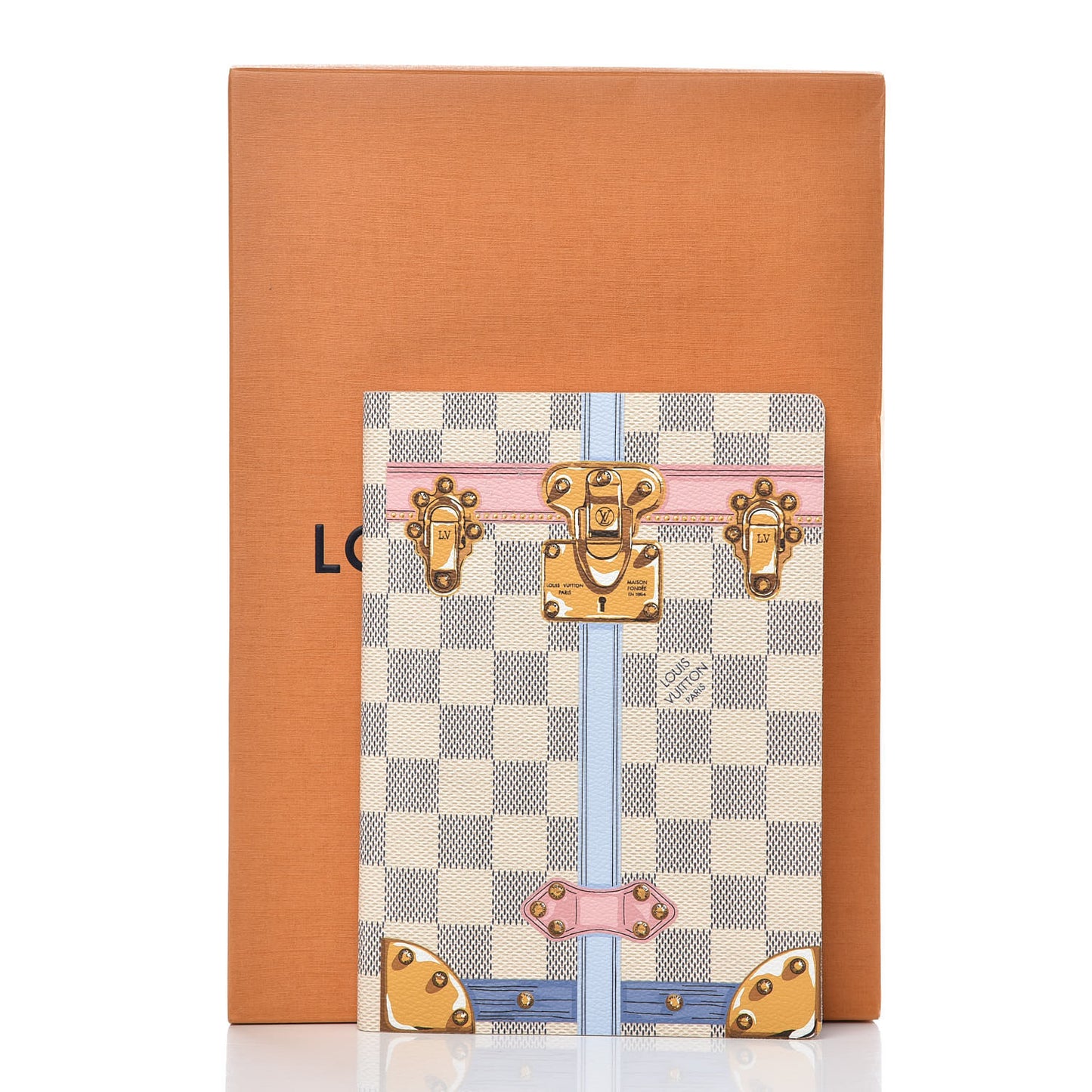Damier Azur Summer Trunks Clemence Notebook MM