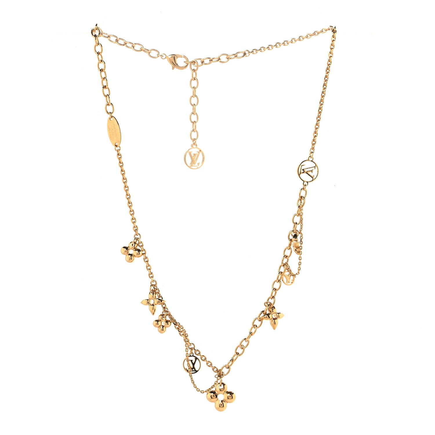 Louis Vuitton Metal Blooming Supple Necklace Gold 3 of 7