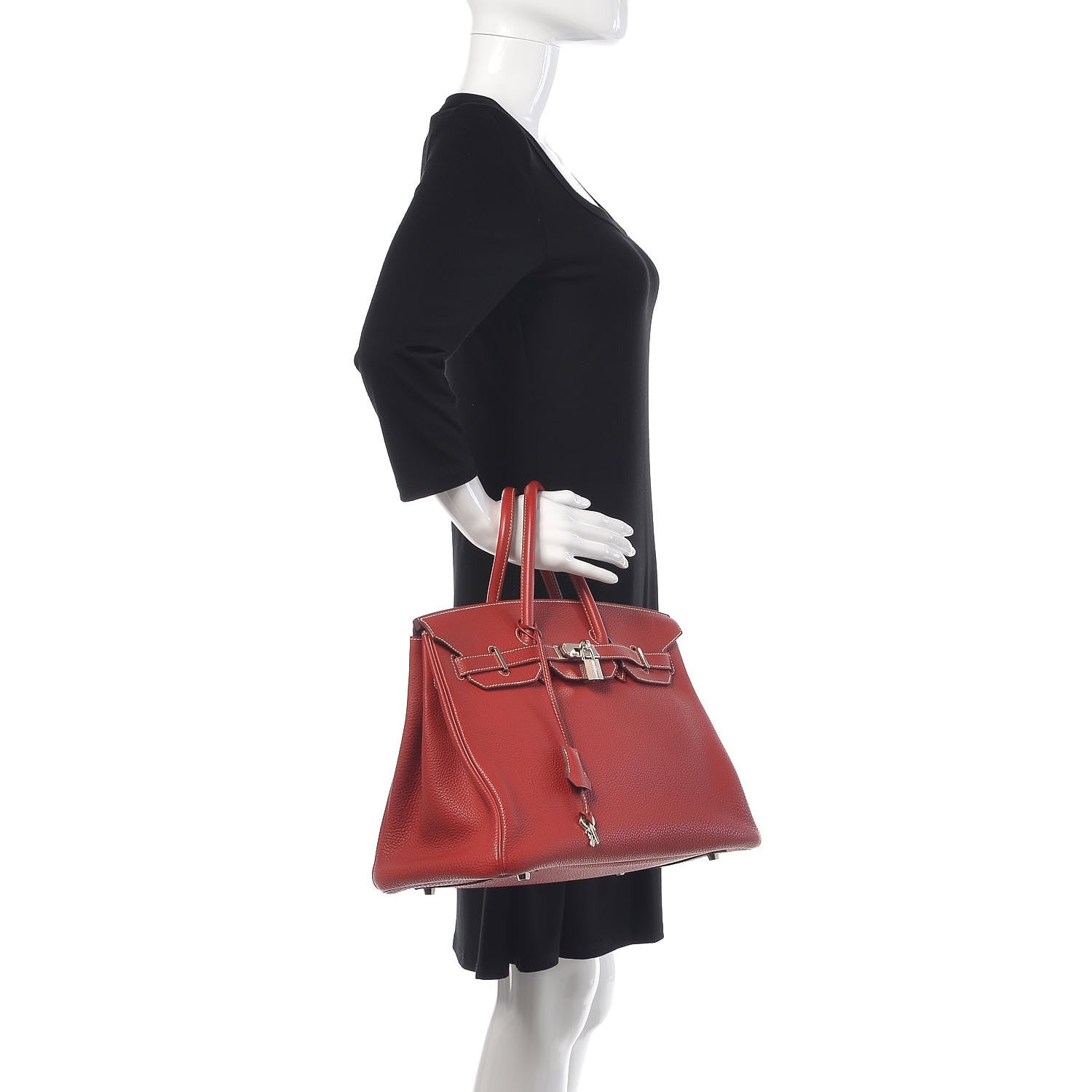Hermes Togo Horseshoe Birkin 35 Rouge Garance 2 of 42