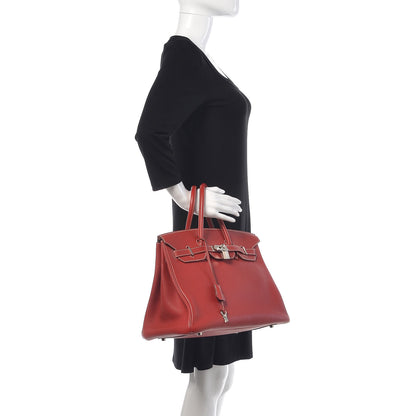 Hermes Togo Horseshoe Birkin 35 Rouge Garance 2 of 42