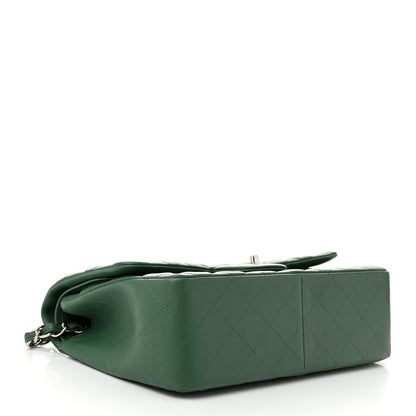 Chanel Lambskin Quilted Jumbo Double Flap Green 4 of 10