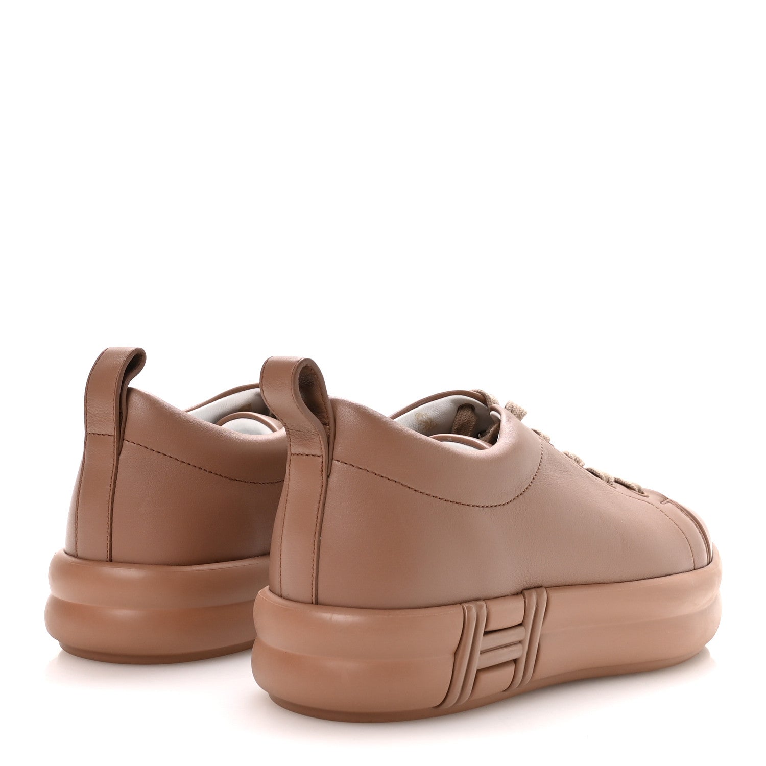 Hermes Calfskin Womens Happy Sneakers 37.5 Rose Perle 5 of 9