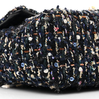 Chanel Sequin Mini Rectangular Single Flap Navy Blue Multicolor 9 of 10