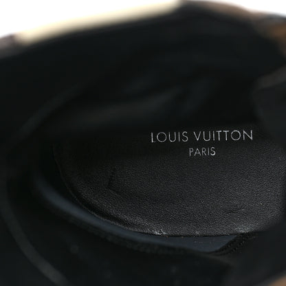 Louis Vuitton Suede Calfskin Monogram Laureate Platform Desert Boots 39 Beige 8 of 9