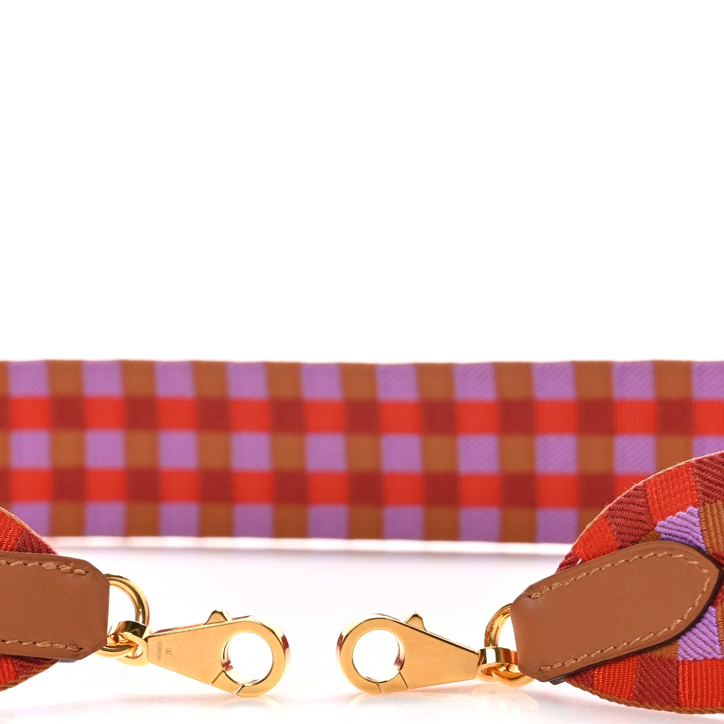 Toile Swift 50mm Maxi Quadrille Shoulder Strap Capucine Parme Rouge Duchess Gold