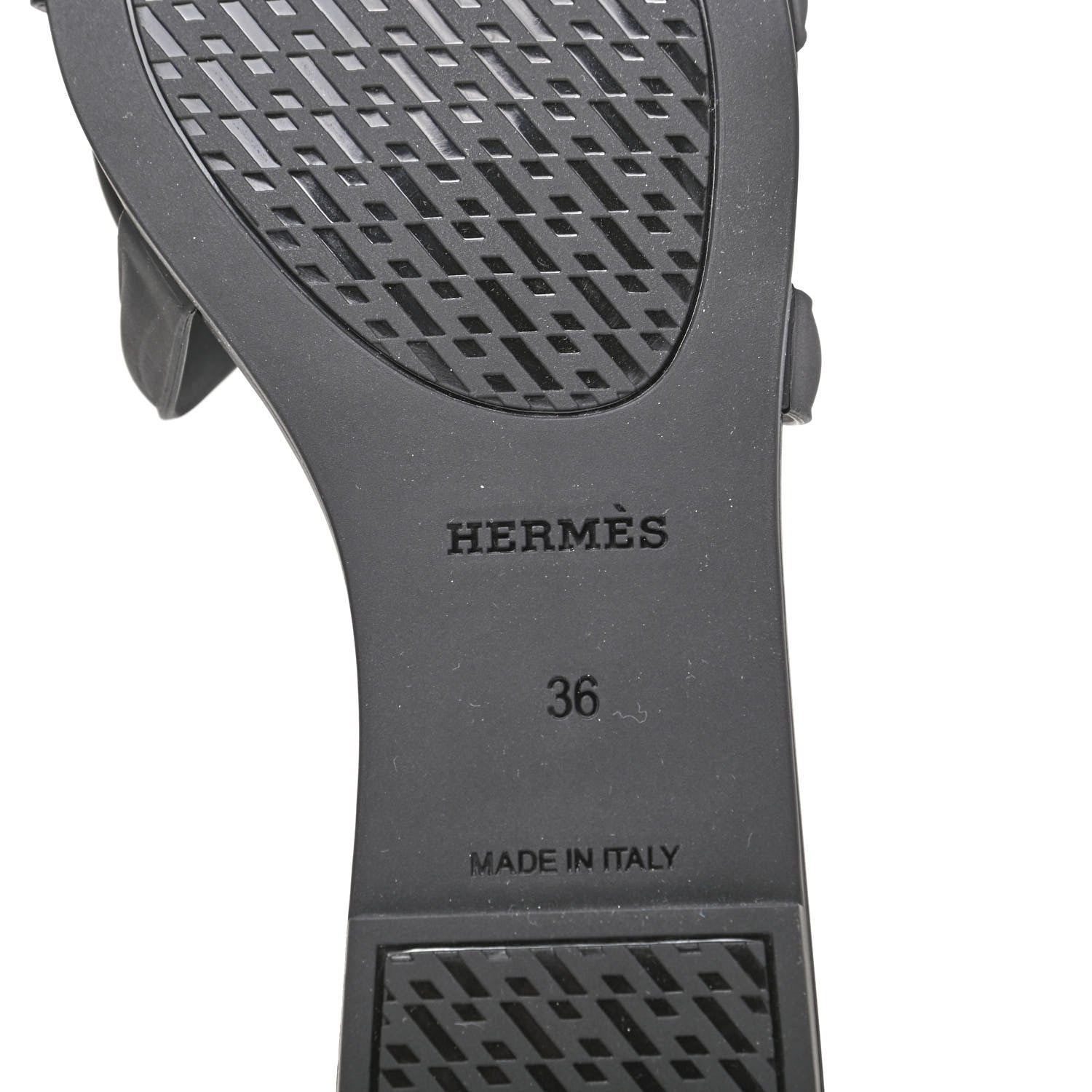 Hermes Rubber Aloha Sandals 36 Black 8 of 10