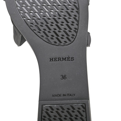 Hermes Rubber Aloha Sandals 36 Black 8 of 10