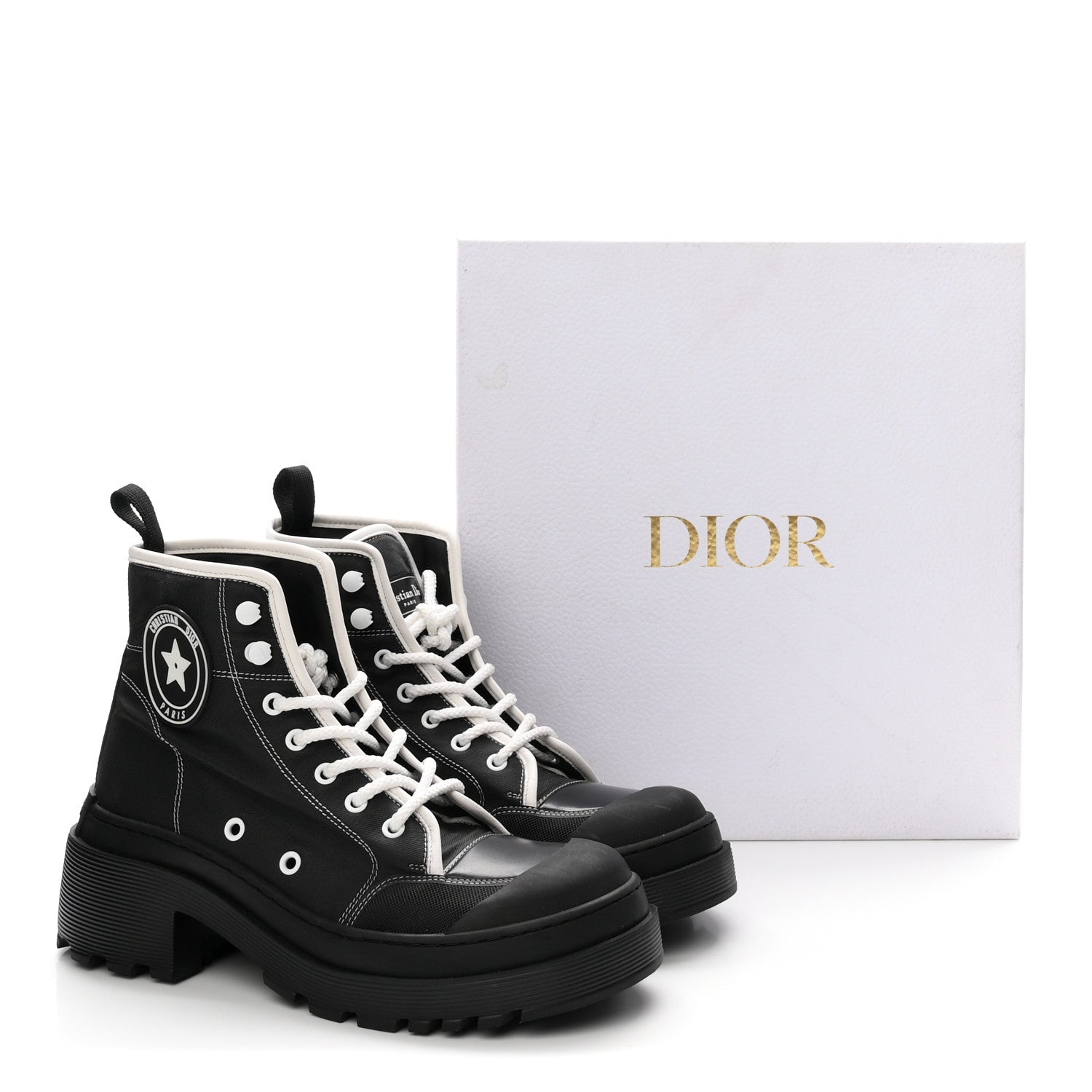 Christian Dior Technical Fabric D-Rise 35mm Boots 39.5 Black