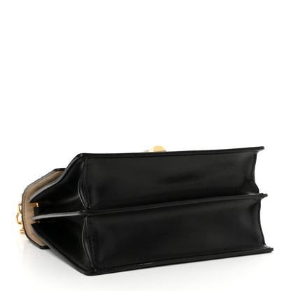Fendi Vitello Liberty Bi-Color FF 1974 Embossed Small Kan I Shoulder Bag Black Maya 4 of 13