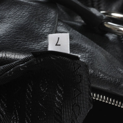 Prada Soft Calf Pleated Hobo Nero Black 10 of 10