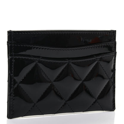 Chanel Patent Calfskin Quilted Card Holder So Black 2 of 4