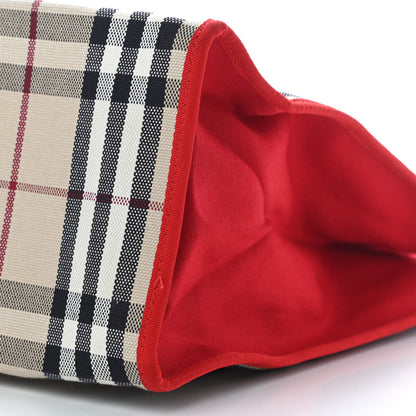 Burberry Vintage Check Tote Red 9 of 12