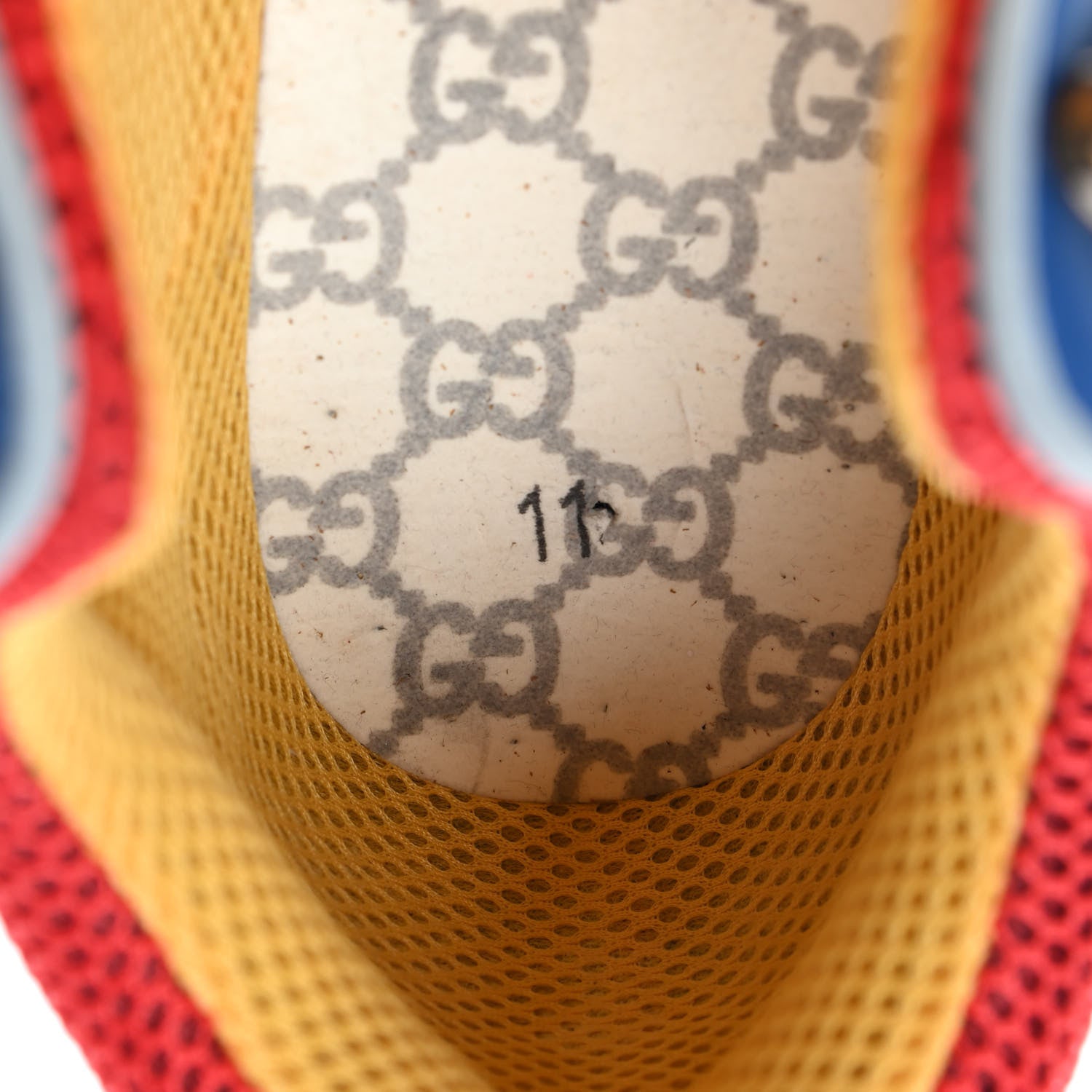 Gucci X SEGA Nylon Suede Calfskin Mens Flashtrek Sneakers 11 Bright Splash Poppy Marine Blue 8 of 11
