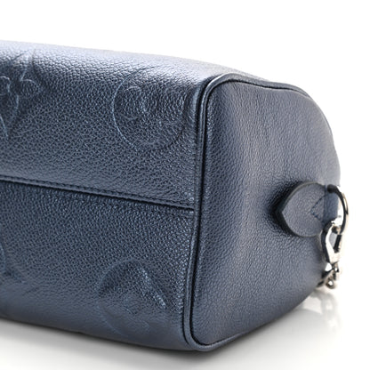 Louis Vuitton Metallic Empreinte Monogram Giant Speedy Bandouliere 20 Navy Nacre 7 of 7