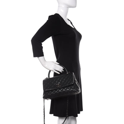 Chanel Caviar Quilted Small Coco Handle Flap Black 3 of 11
