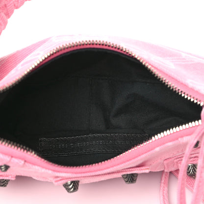 Balenciaga Denim BB Monogram Le Cagole Shoulder Bag XS Pink 5 of 10