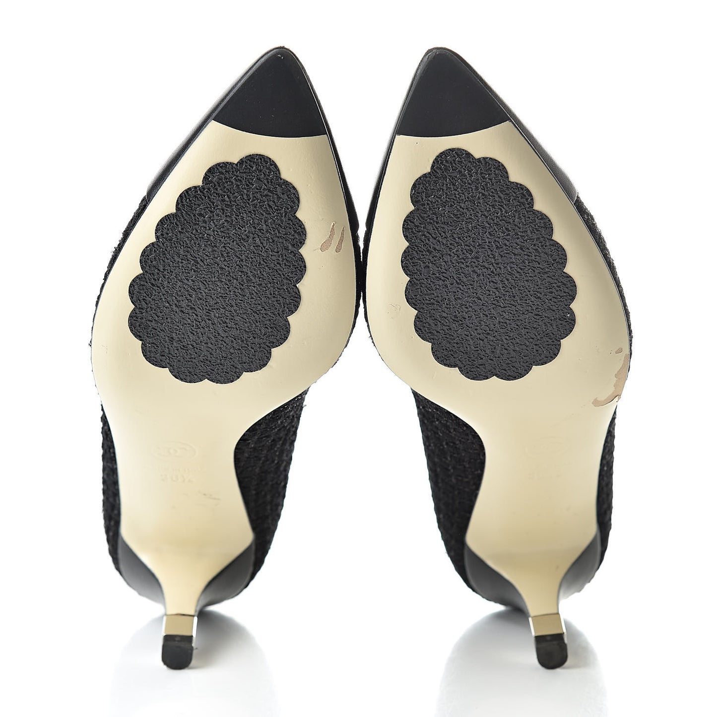 Lambskin Tweed CC Pump 36.5 Black