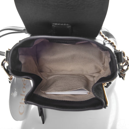 Chloe Suede Calfskin Mini Faye Backpack Black 5 of 7