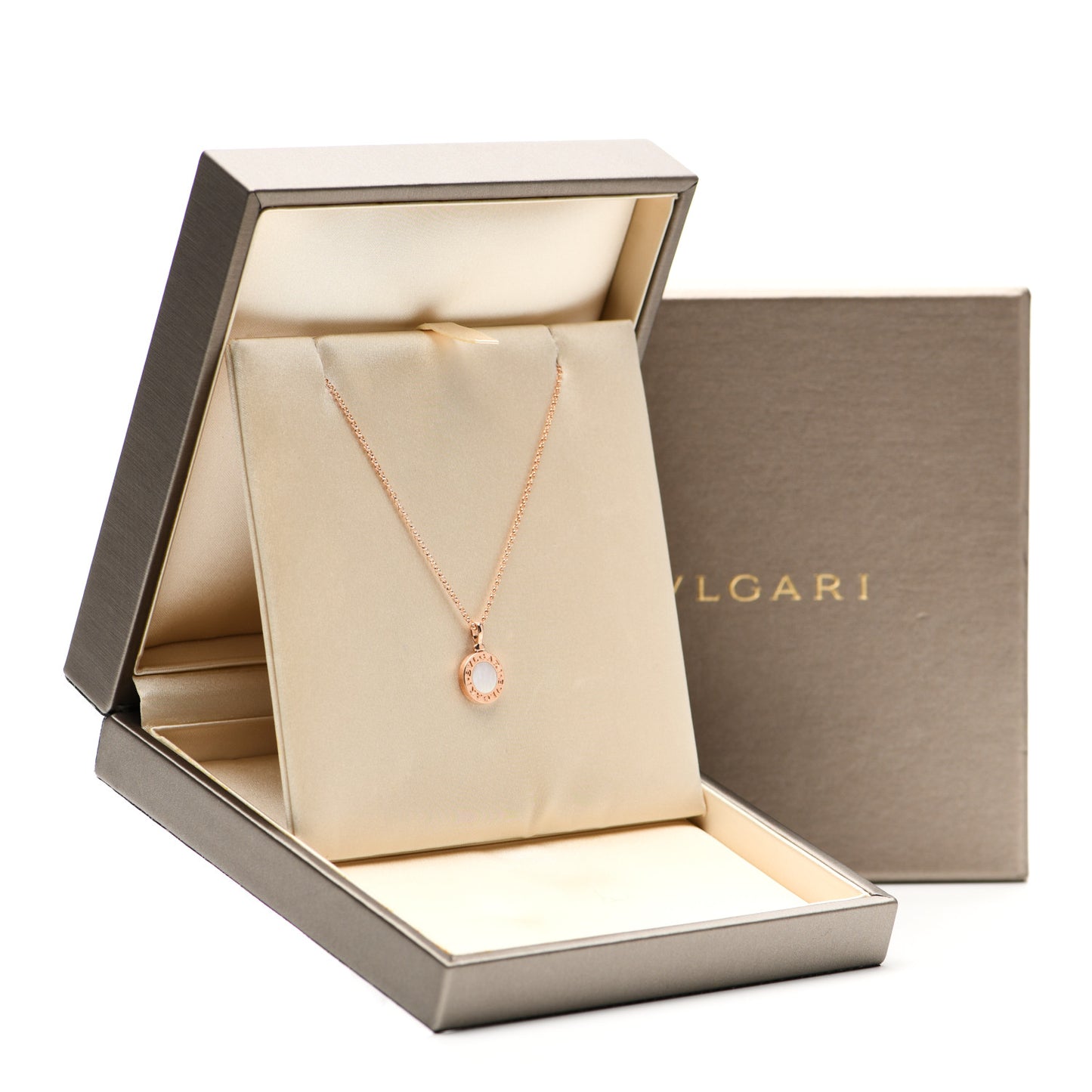 18K Rose Gold Mother of Pearl BVLGARI BVLGARI Pendant Necklace